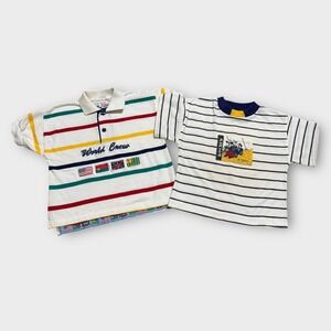 Vintage Buster Brown 3T Striped Polo Shirt Bundle Made in‎ USA